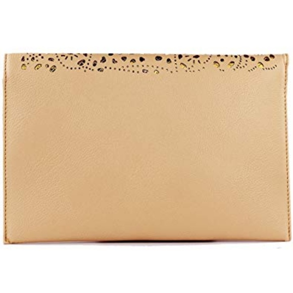 Light Brown Women’s Envelope Handbag Clutch Purse - Picture 5 of 5